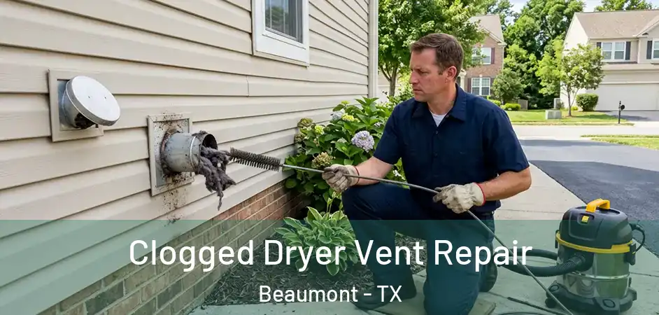  Clogged Dryer Vent Repair Beaumont - TX