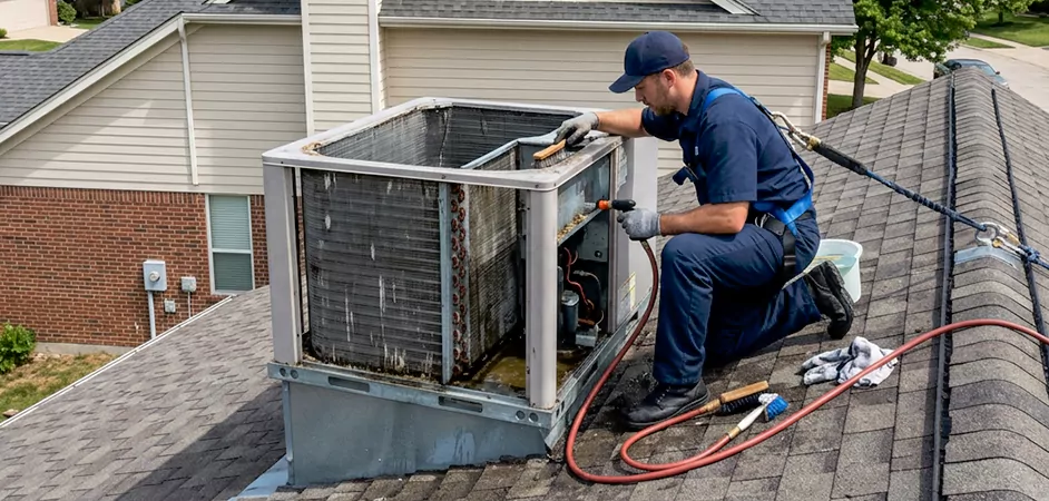 Rooftop Unit Cleaning in Beaumont