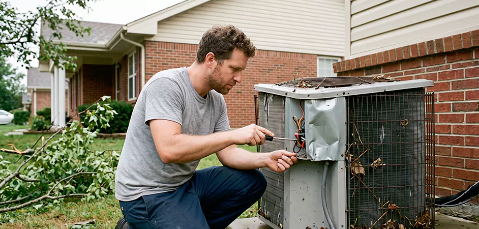 Storm Damage HVAC Restoration in Beaumont